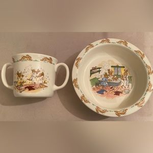 Royal Doulton Bunnykins Baby Plate and cup